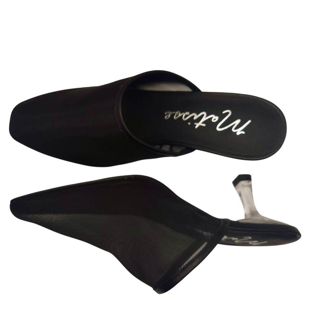 MATISSE Bette‎ Pump Black Mule Clear Kitten Heel Women sz. 7M NEW-IN-BOX $118